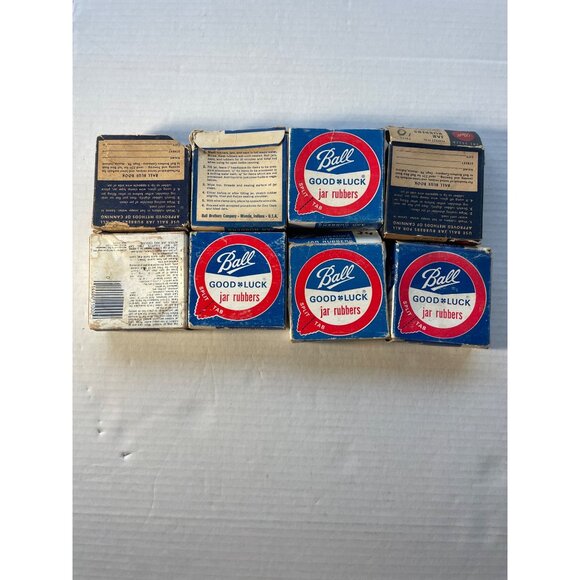 Vintage Ball Rubbers Mason Canning Fruit Jars Lot Jar Rubbers 8 Boxes NOS Collec - Picture 2 of 7